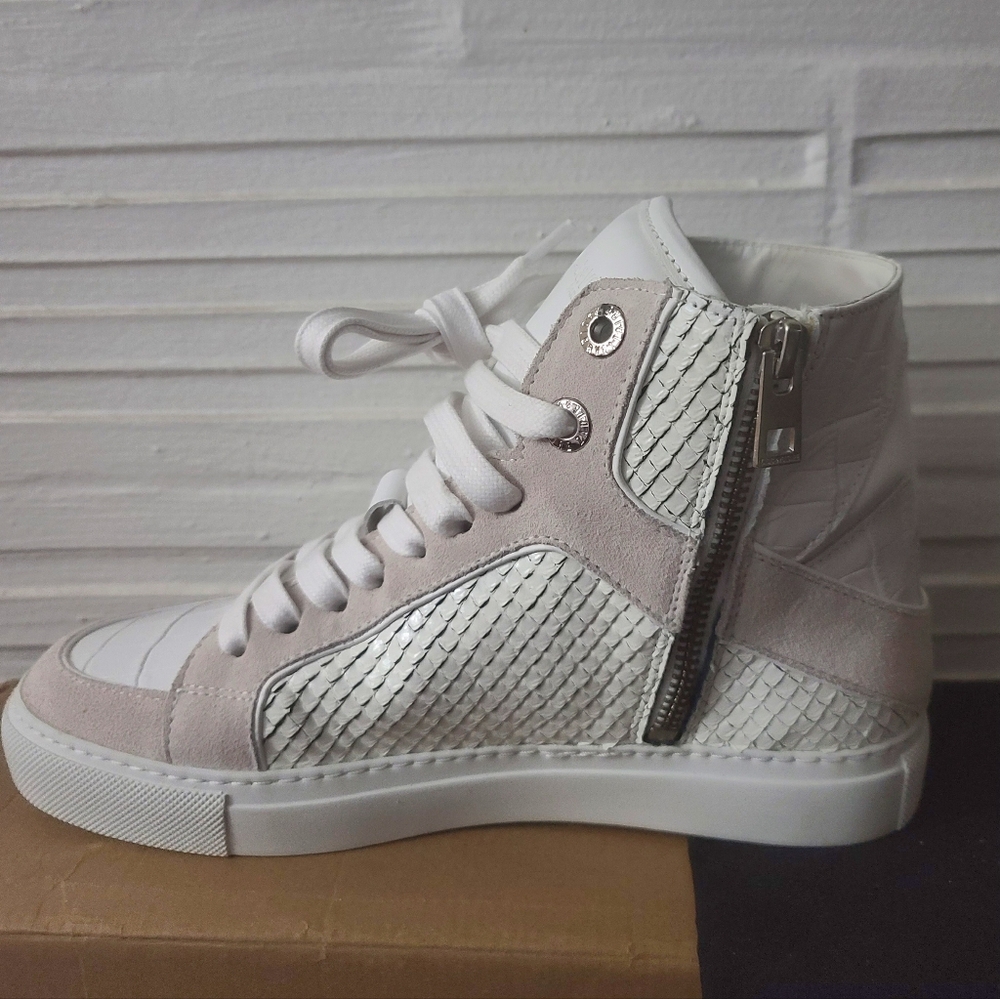 New*Zadaig & Voltaire High-top Shoes Size 38 or size 7 with dustbag and box